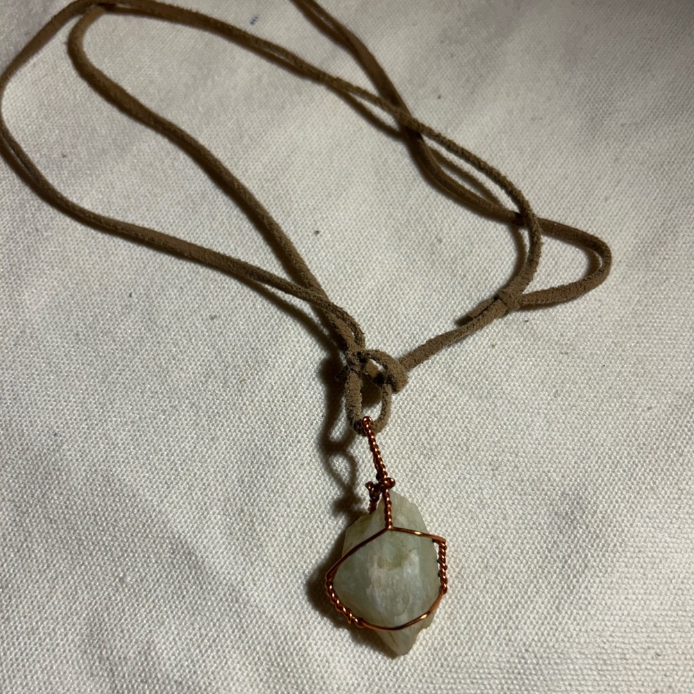 Green moonstone necklace